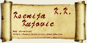 Ksenija Kujović vizit kartica